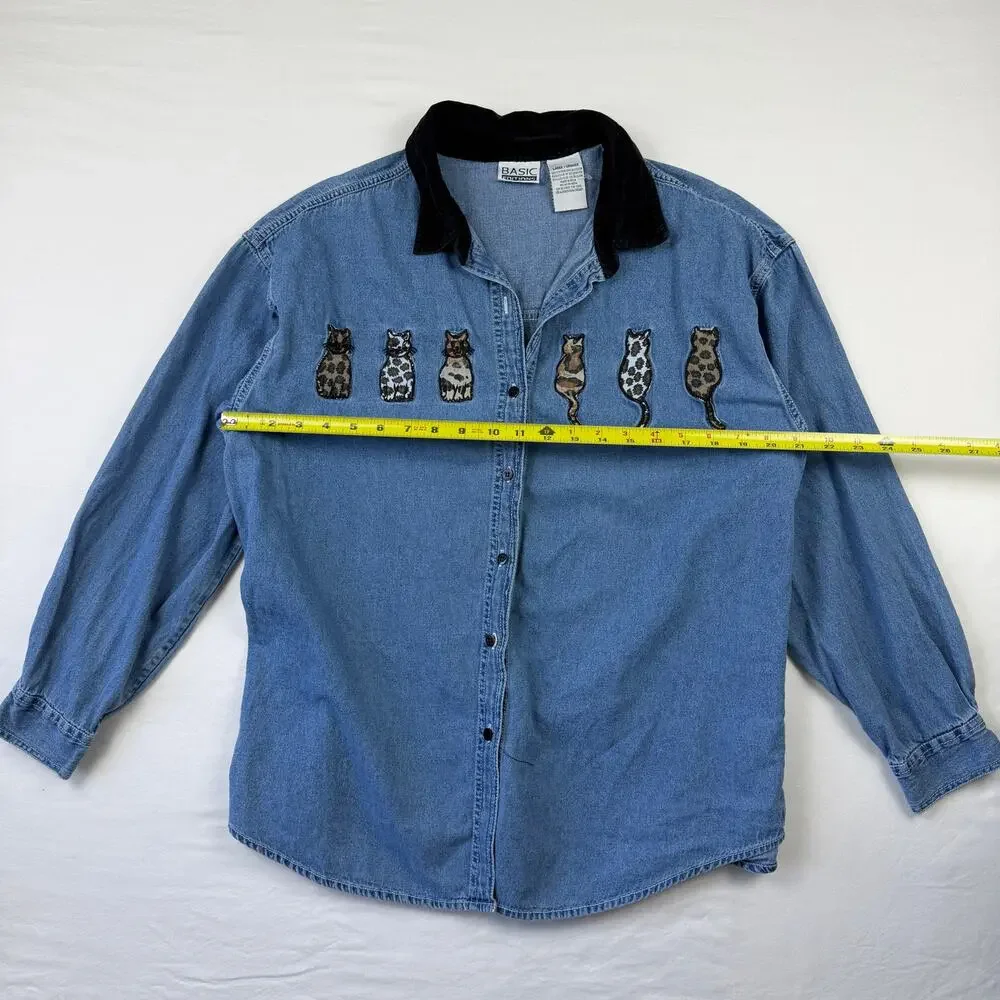 Basic Editions Denim Shirt - Picture 2 of 4